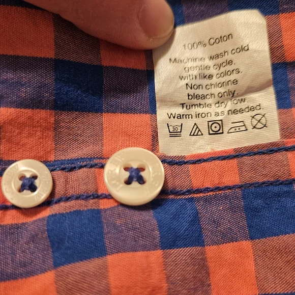 J. Crew Blue and Orange Checkered Button Down Shirt - Picture 4 of 4